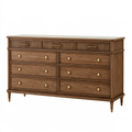 Cassettiera 160 x 45 x 95 cm in legno marrone - 9 cassetti stile classico