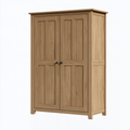 Armadio 100 x 55 x 190 cm in legno marrone a 2 ante stile rustico